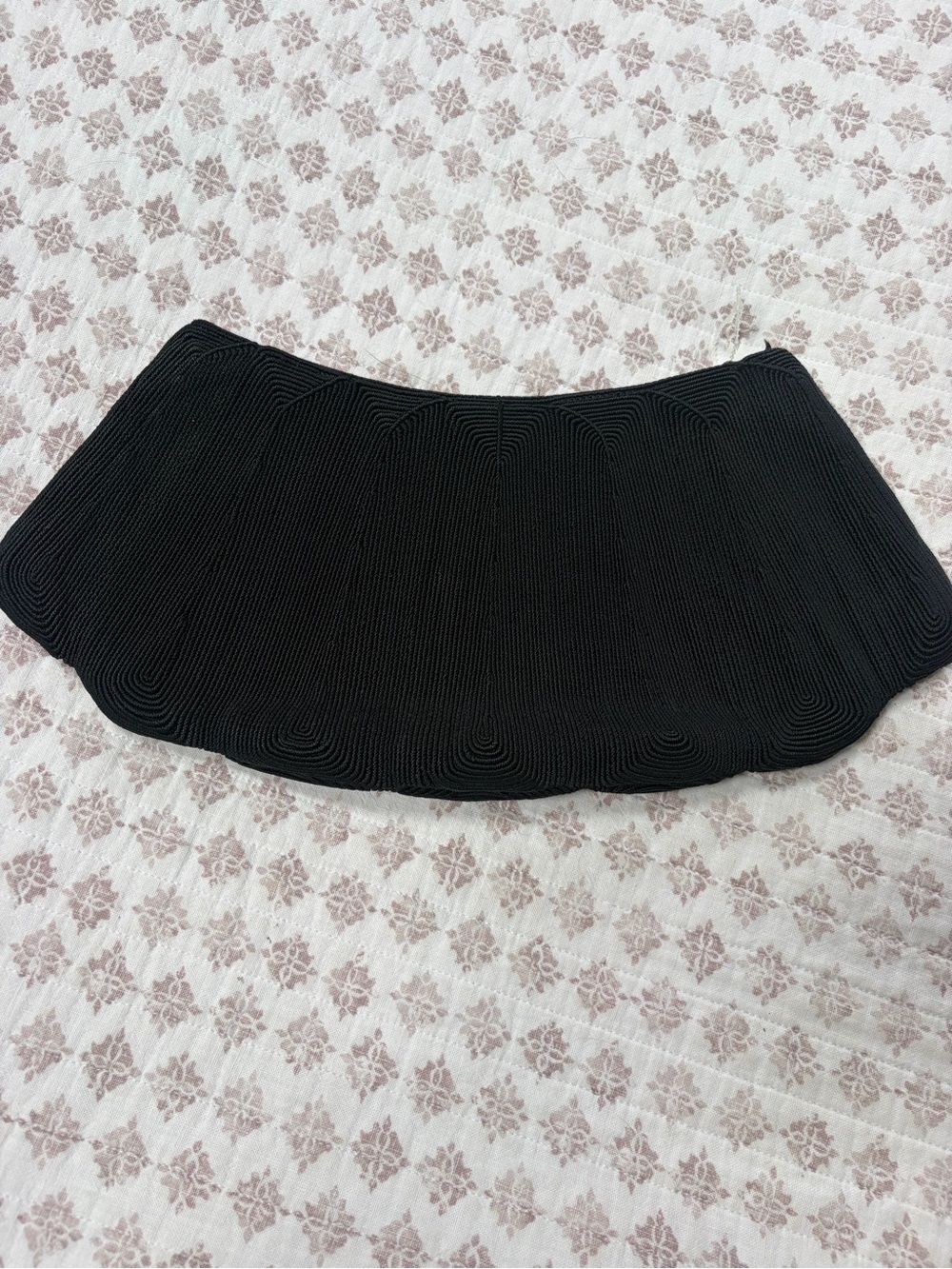 Vintage oversized Knit Clutch with Sculpted Rib Detail